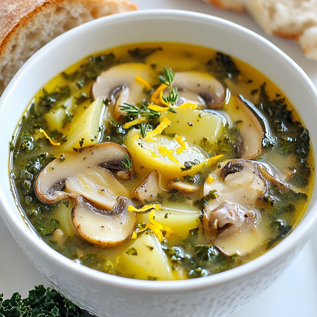Wild Mushroom Kale Soup Comforting and Flavorful Dish