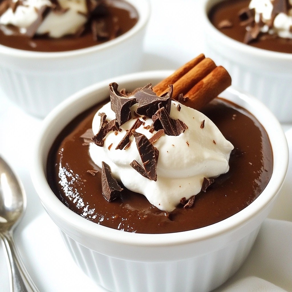 Rich Mexican Chocolate Pudding with Cinnamon Delight