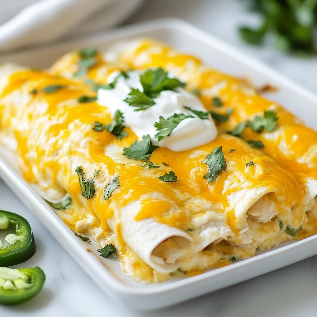 Creamy Queso Chicken Enchiladas Quick and Easy Recipe
