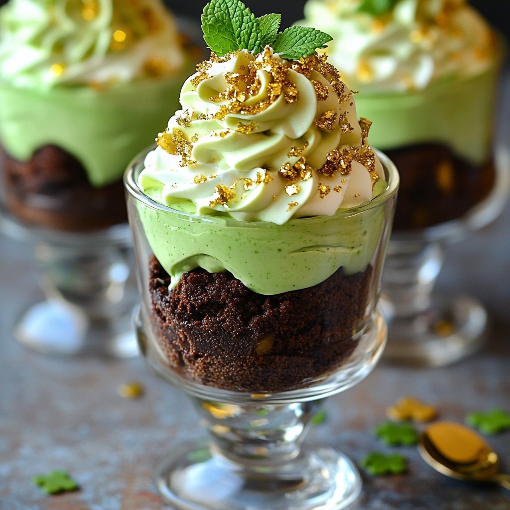 St. Patrick’s Day Brownie Trifle Simple and Fun Delight