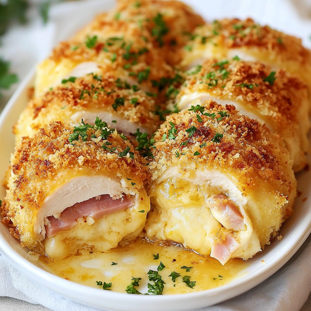 Easy Baked Chicken Cordon Bleu Simple Family Meal