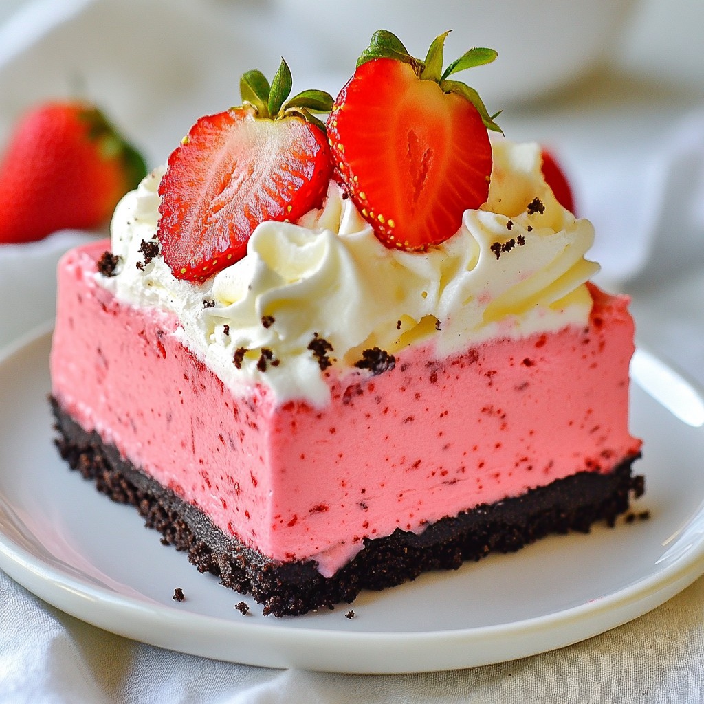 Strawberry Oreo Cheesecake Bars Easy and Tasty Recipe