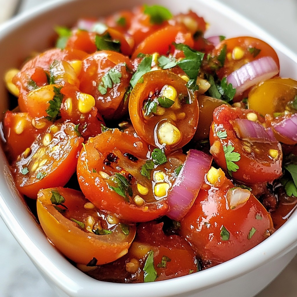 Spicy Mexican Salsa Roja with Grilled Tomatoes Delight