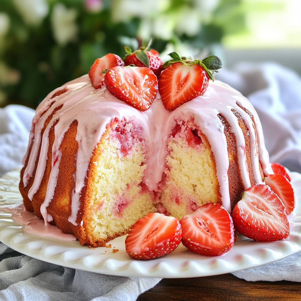 Strawberry Milkshake Pound Cake Delightful Treat Recipe