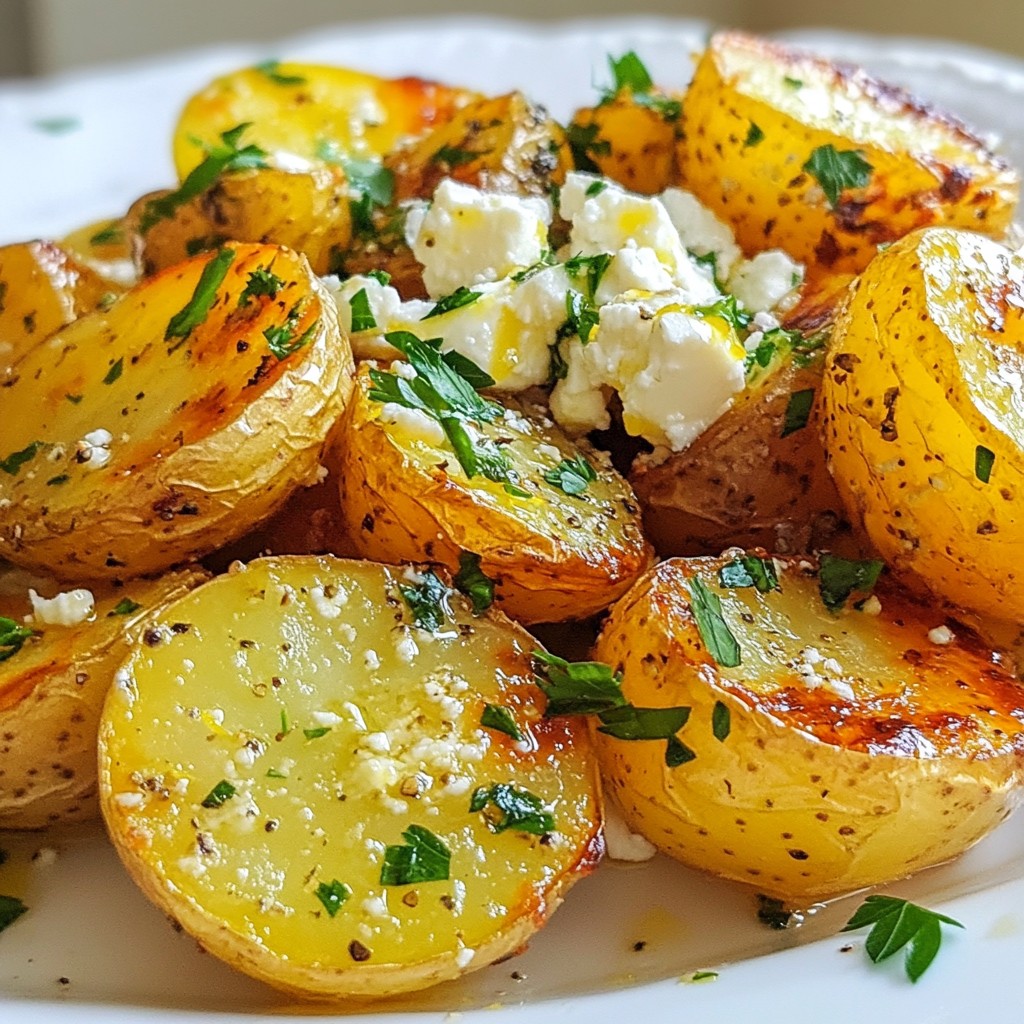 Greek Lemon Feta Roasted Potatoes Flavorful Delight