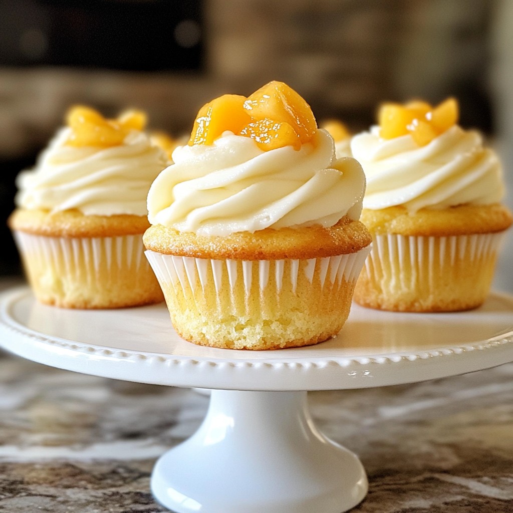 Peach Cream Cheese Cupcakes Delightful Sweet Treat