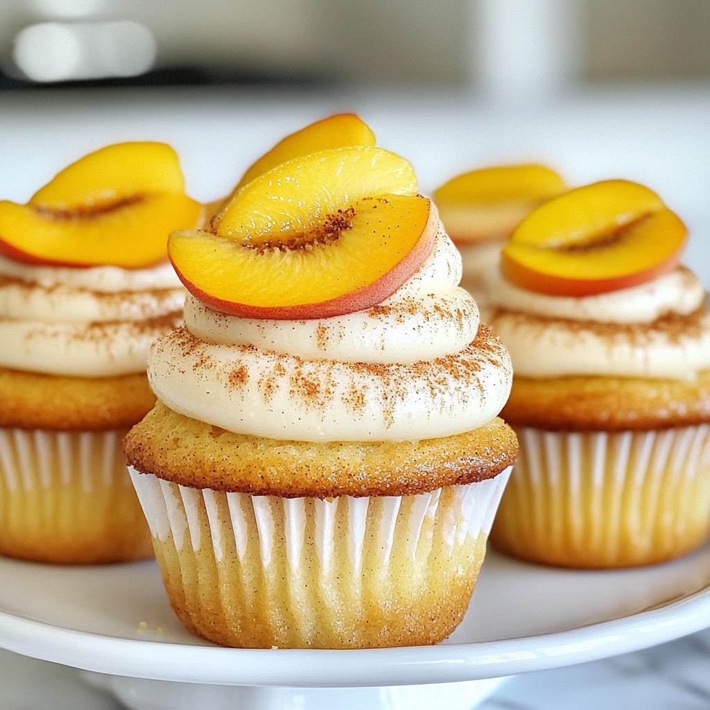 Peach Cream Cheese Cupcakes Delightfully Sweet Treat