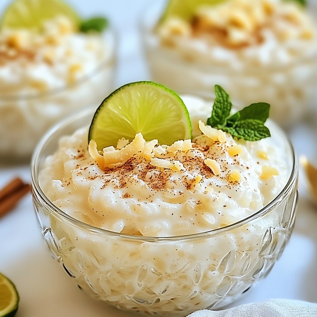 Creamy Mexican Coconut Rice Pudding with Lime Zest