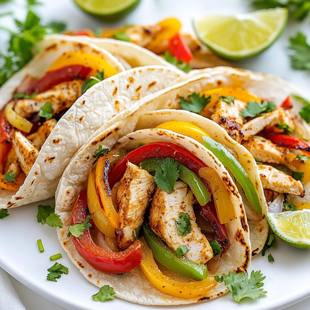 Savory Chicken Fajita Tacos with Peppers Delight