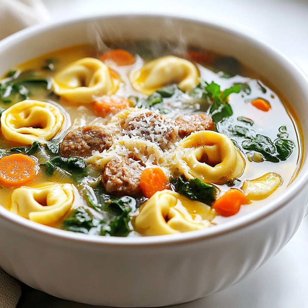 Sausage Tortellini Soup Flavorful and Hearty Bowl