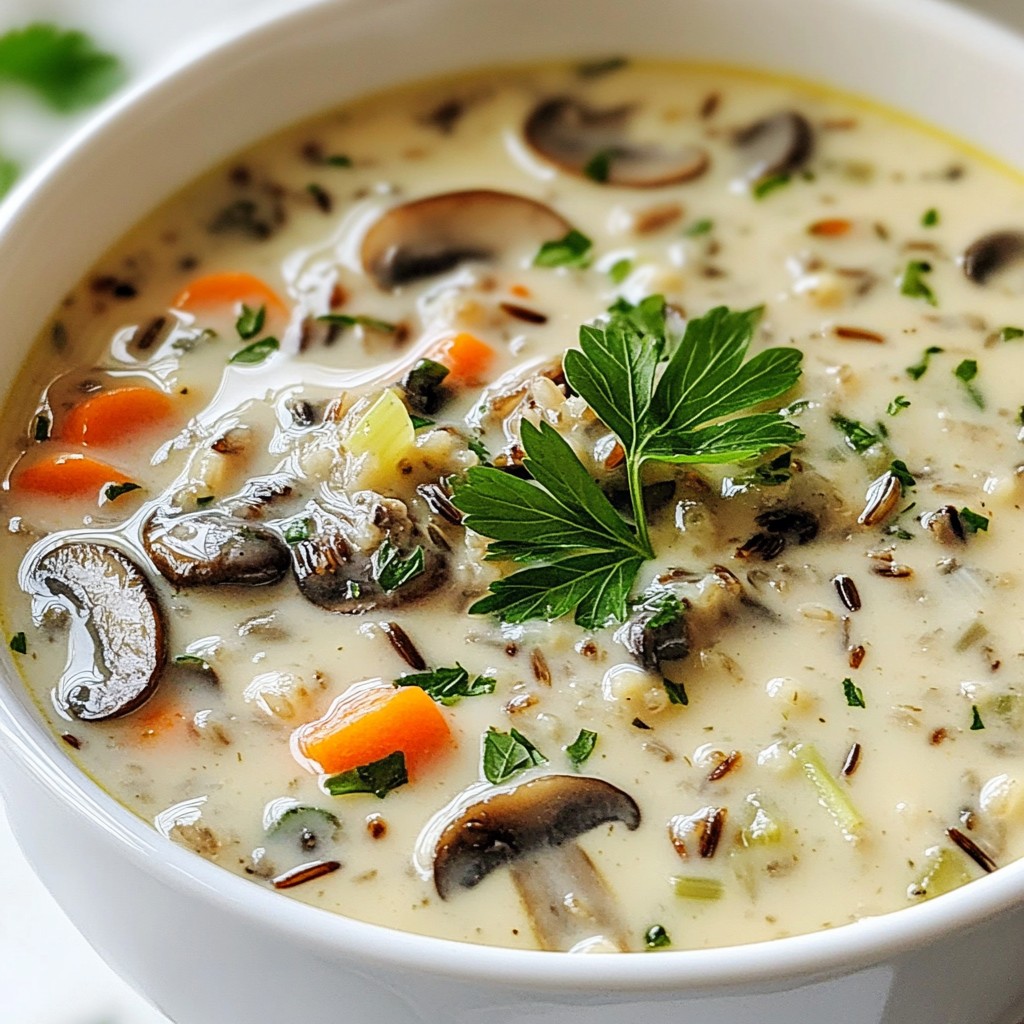 Creamy Wild Rice Mushroom Soup Comforting and Hearty