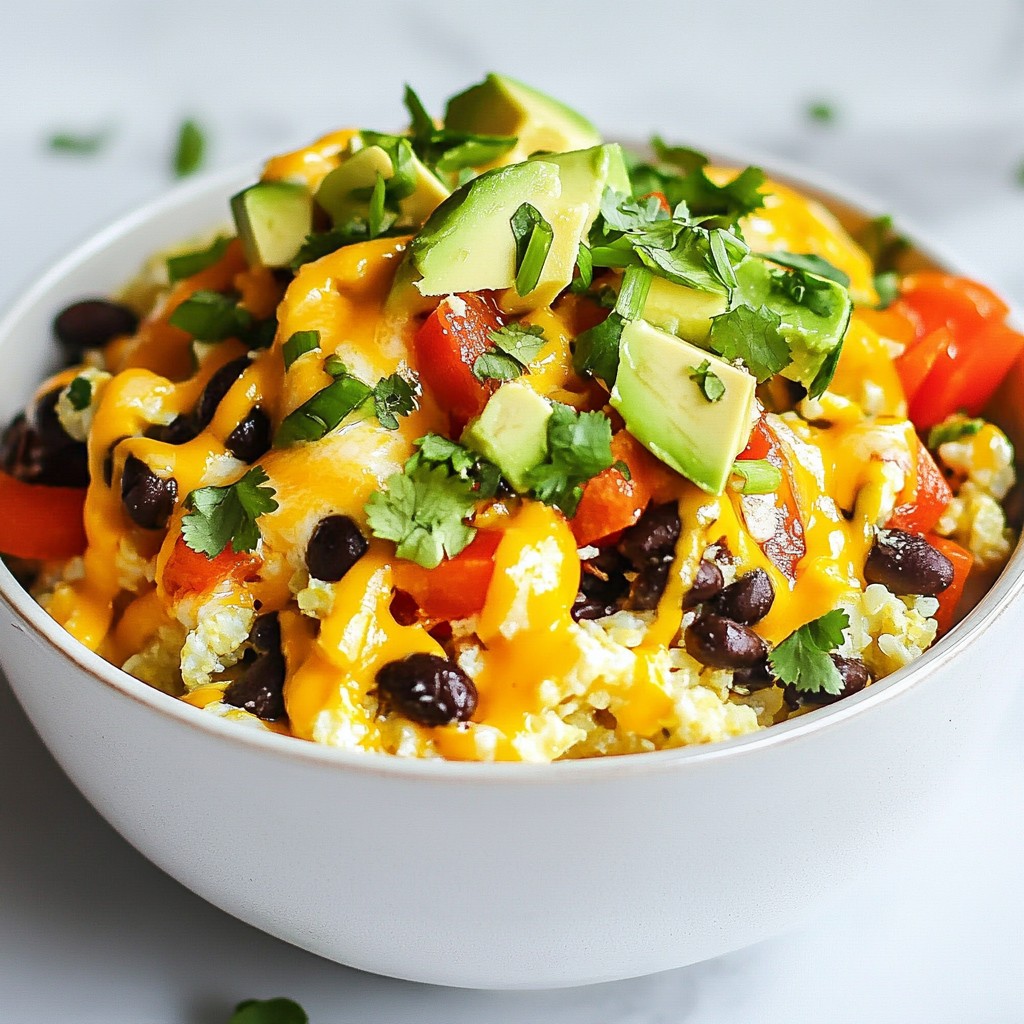 Easy Low Carb Breakfast Burrito Bowl Simple Recipe