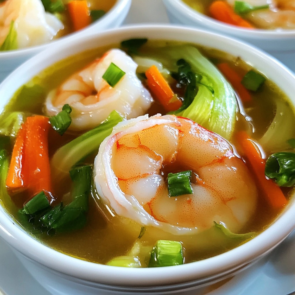 Shrimp and Bok Choy Stir Fry Soup Flavorful Delight