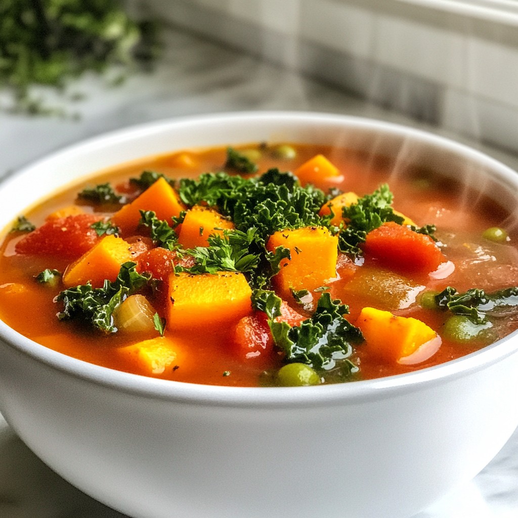 Cozy Harvest Vegetable Soup Flavorful and Wholesome Dish