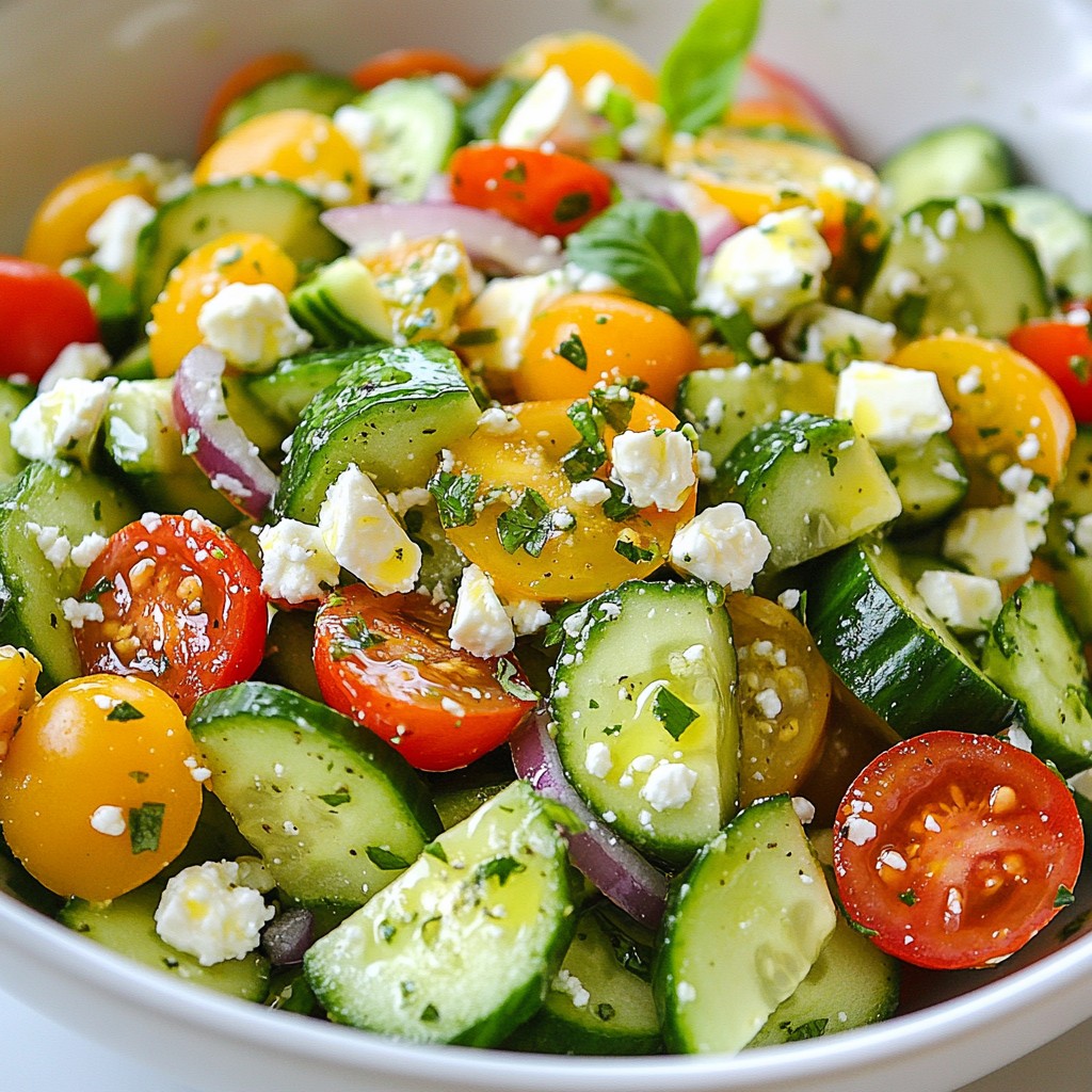 Cucumber Avocado Summer Salad Refreshing and Bright