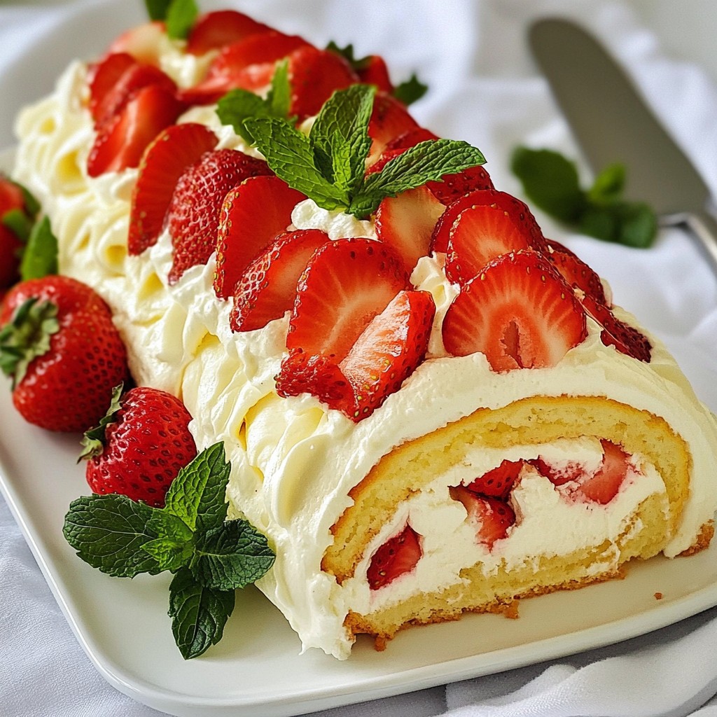 Strawberry Shortcake Roulade Simple and Sweet Dessert