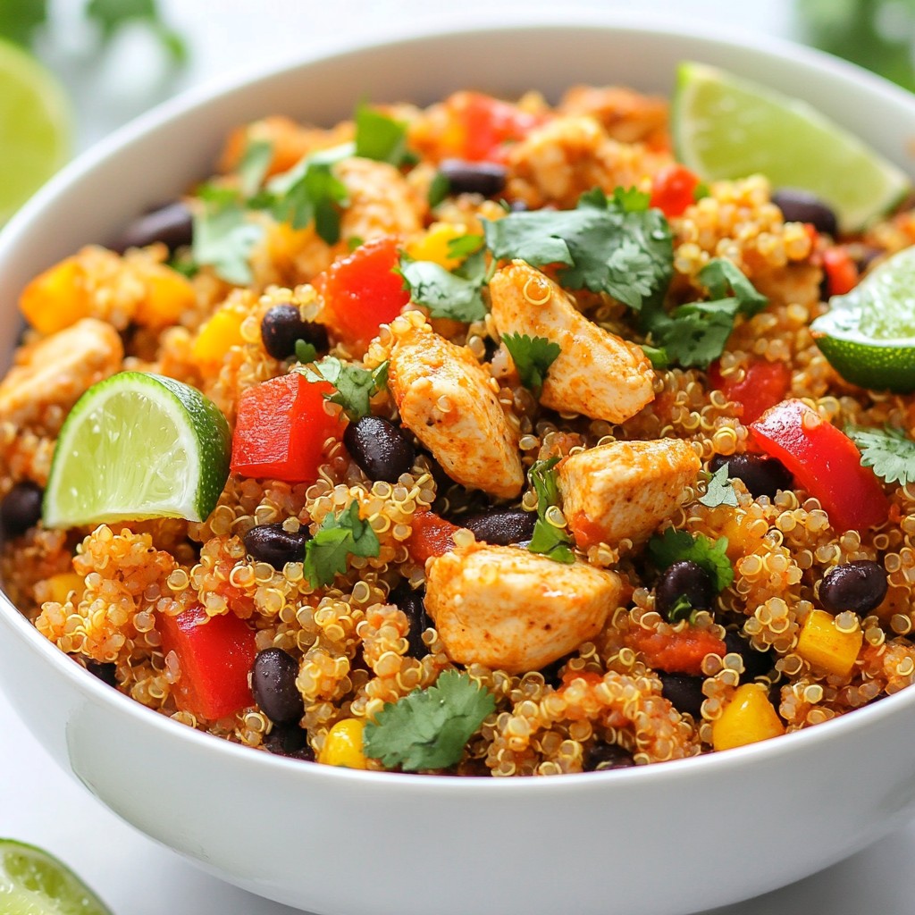 Savory Mexican Chicken and Quinoa Skillet Delight