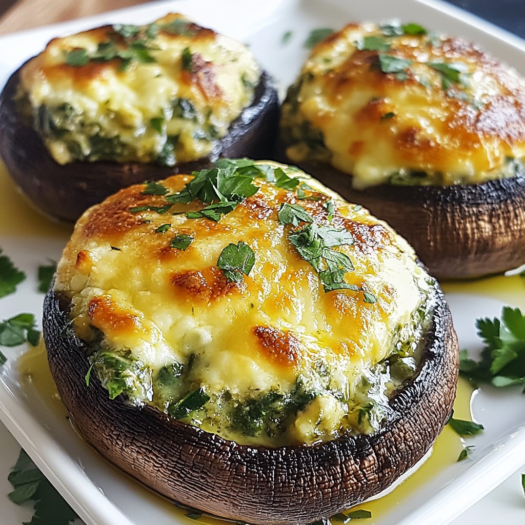 Spinach Artichoke Stuffed Mushrooms Flavorful Treat