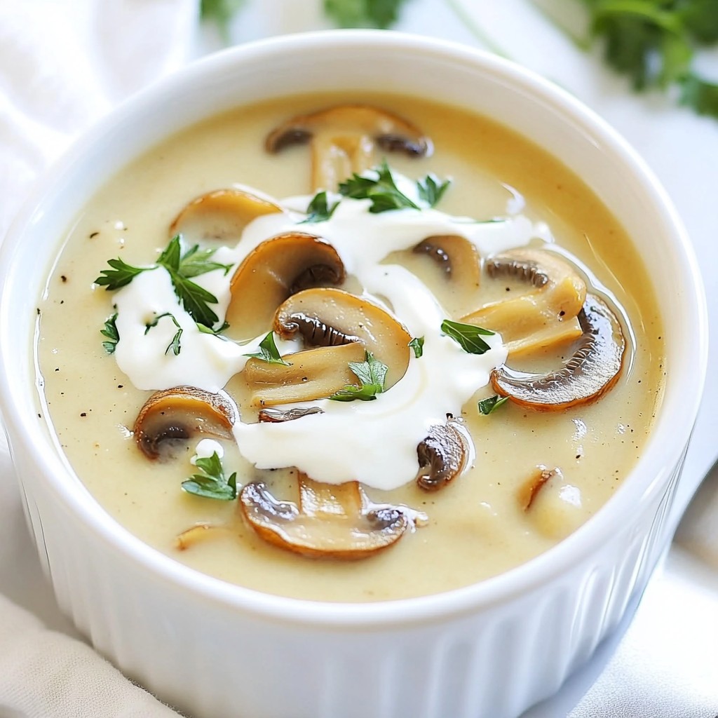 Silky Creamy Mushroom Soup Rich and Flavorful Delight