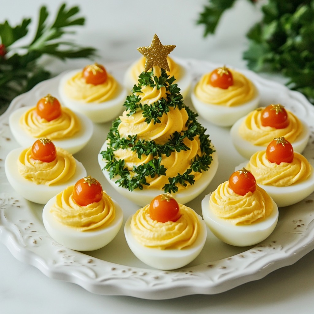 Christmas Tree Deviled Eggs Festive and Fun Treat