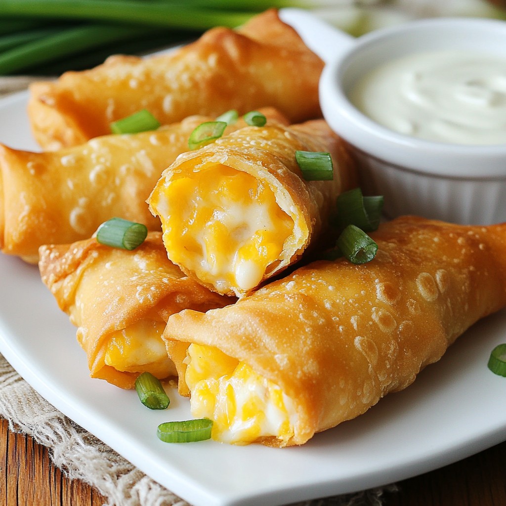 Jalapeño Popper Egg Rolls Crispy and Flavorful Snack