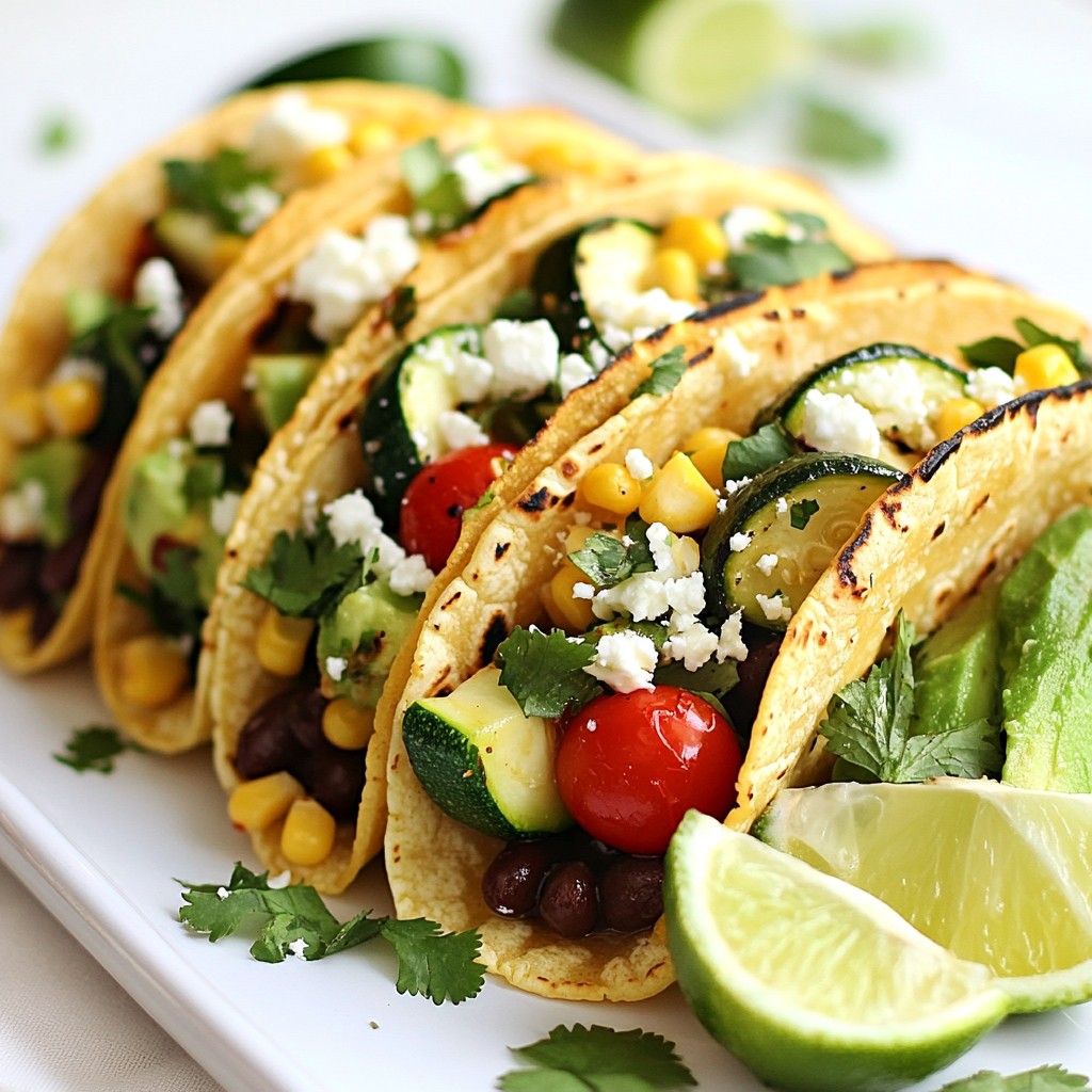 Soft Tex-Mex Tacos with Grilled Zucchini Delight