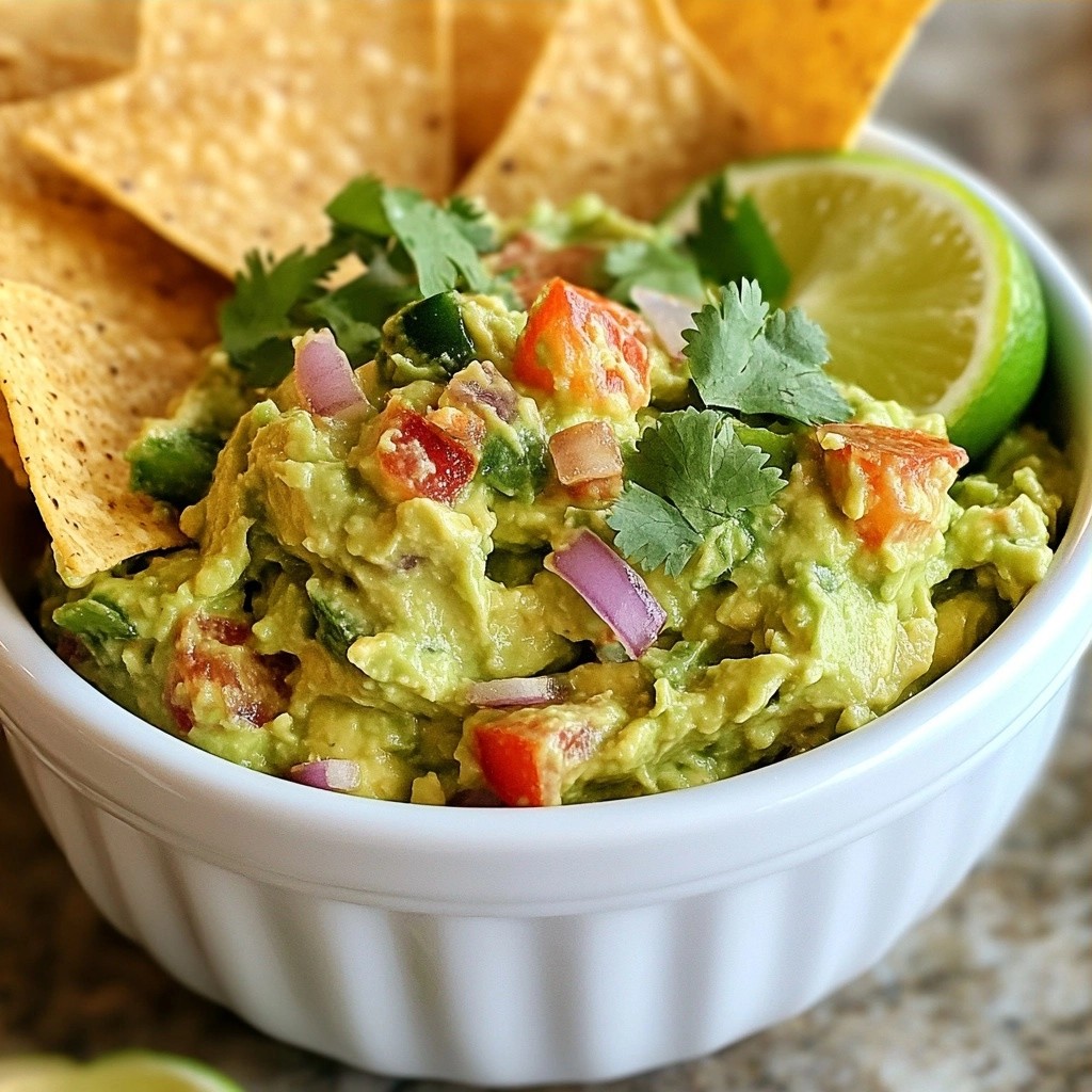 Chunky Mexican Guacamole with Roasted Garlic Delight