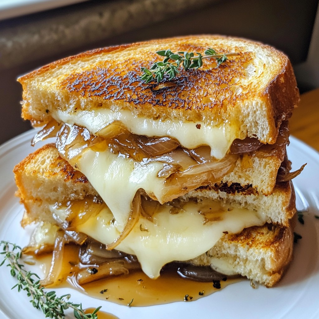 French Onion Grilled Cheese Delightful Flavor Pairing