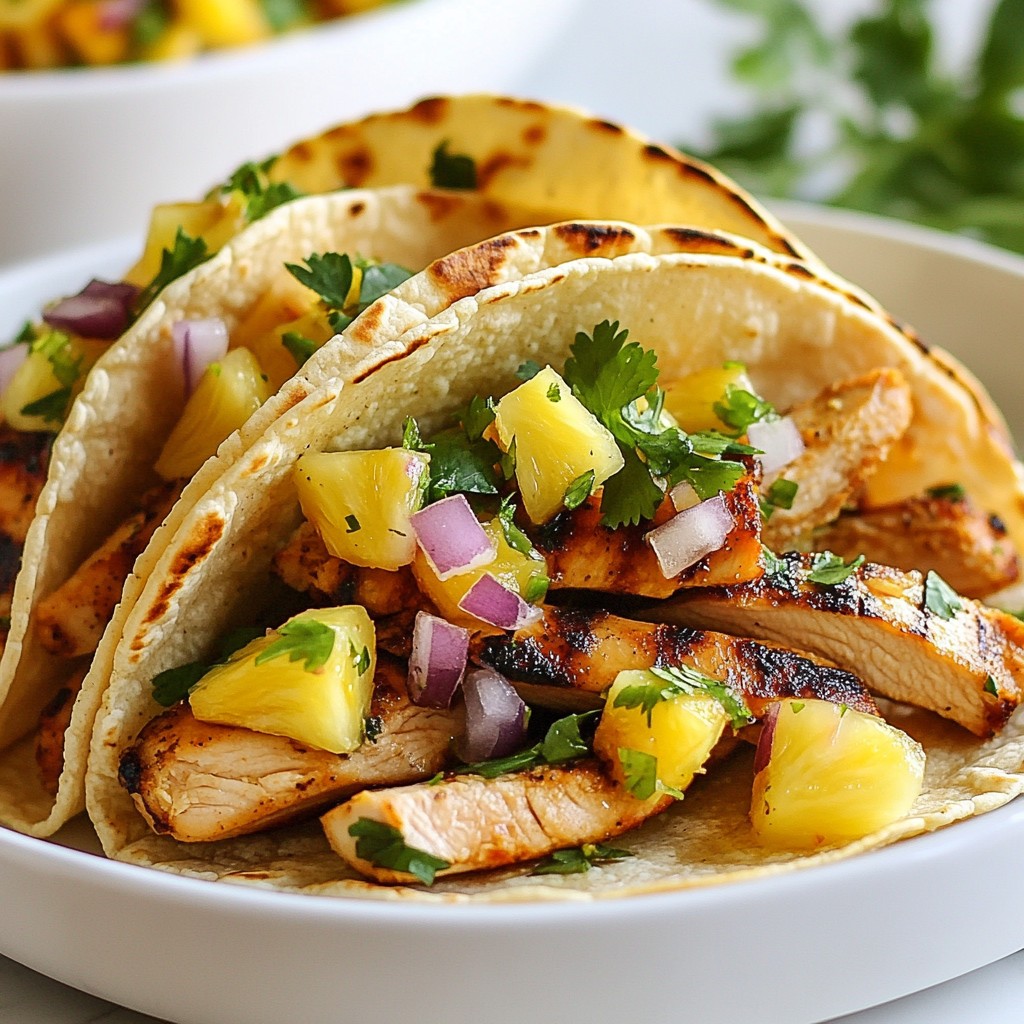Grilled Mexican Chicken Tacos with Pineapple Salsa Delight