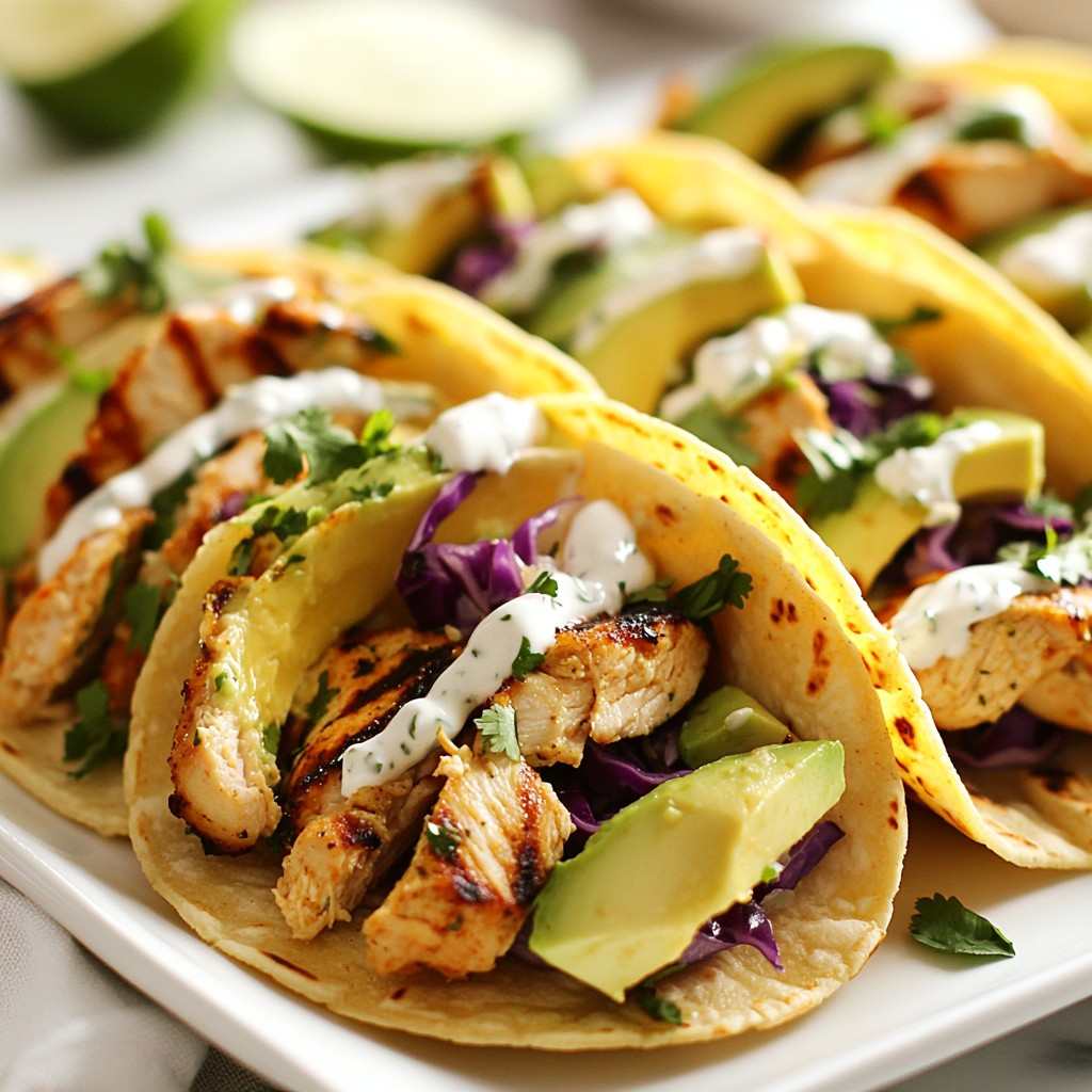 Grilled Lime Cilantro Chicken Tacos Fresh and Zesty