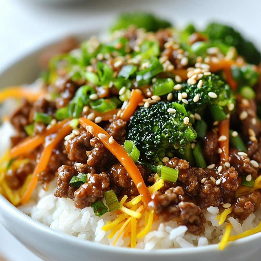 Minute Korean Ground Beef Bowls Quick and Tasty Meal