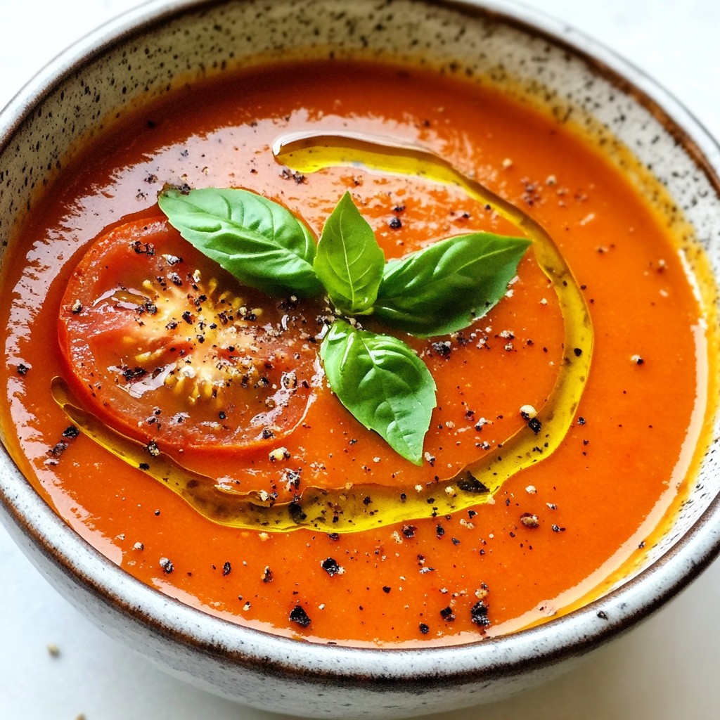 Roasted Tomato Basil Soup Flavorful and Simple Recipe