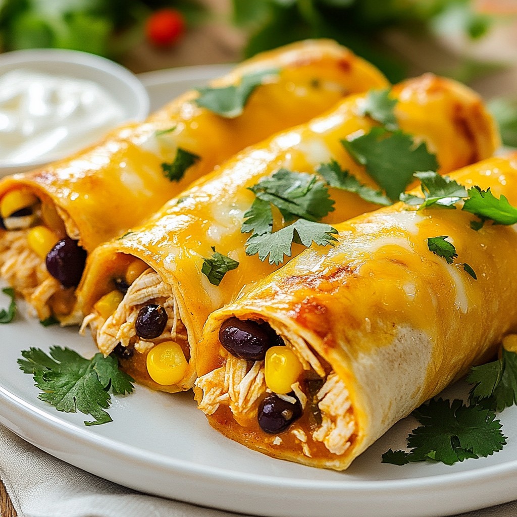 Cheesy Chicken Burritos Tasty and Easy Recipe