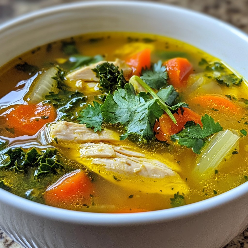 Turmeric Healing Chicken Soup Comforting Flavors Inside