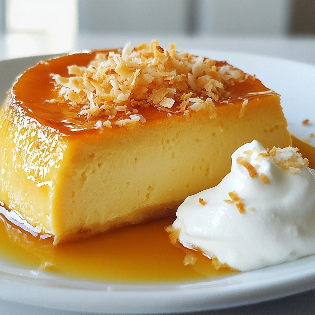Silky Mexican Coconut Flan with Vanilla Delight