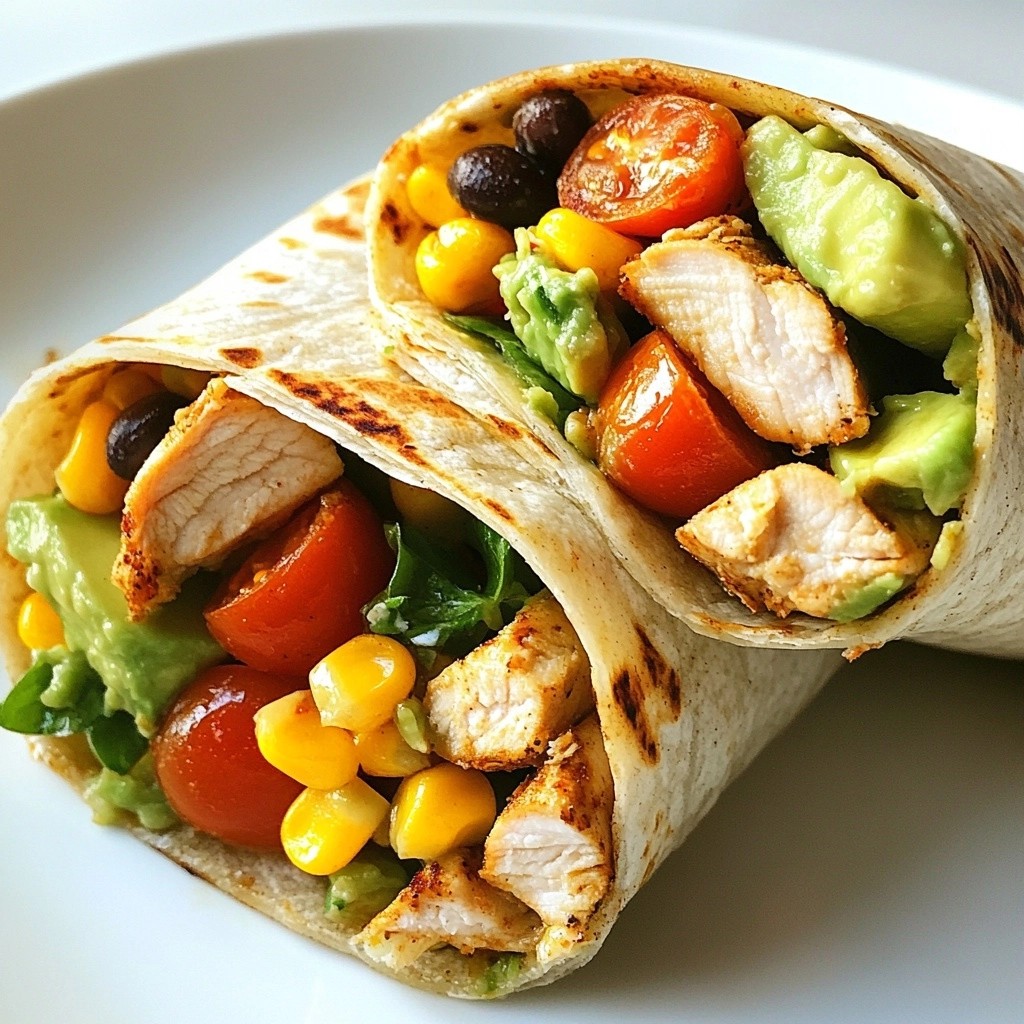 Grilled Chicken and Avocado Taco Salad Wraps Delight