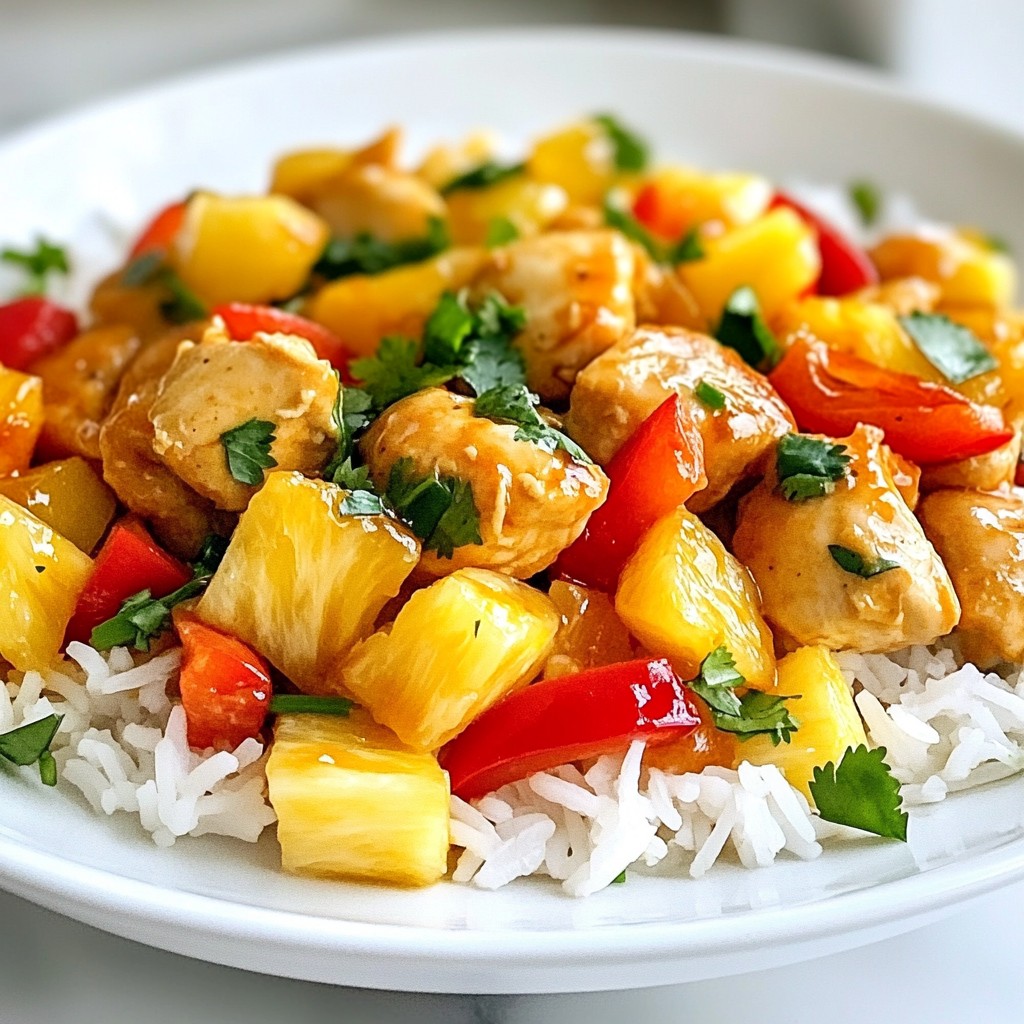 Easy Pineapple Chicken & Rice Skillet Recipe Delight