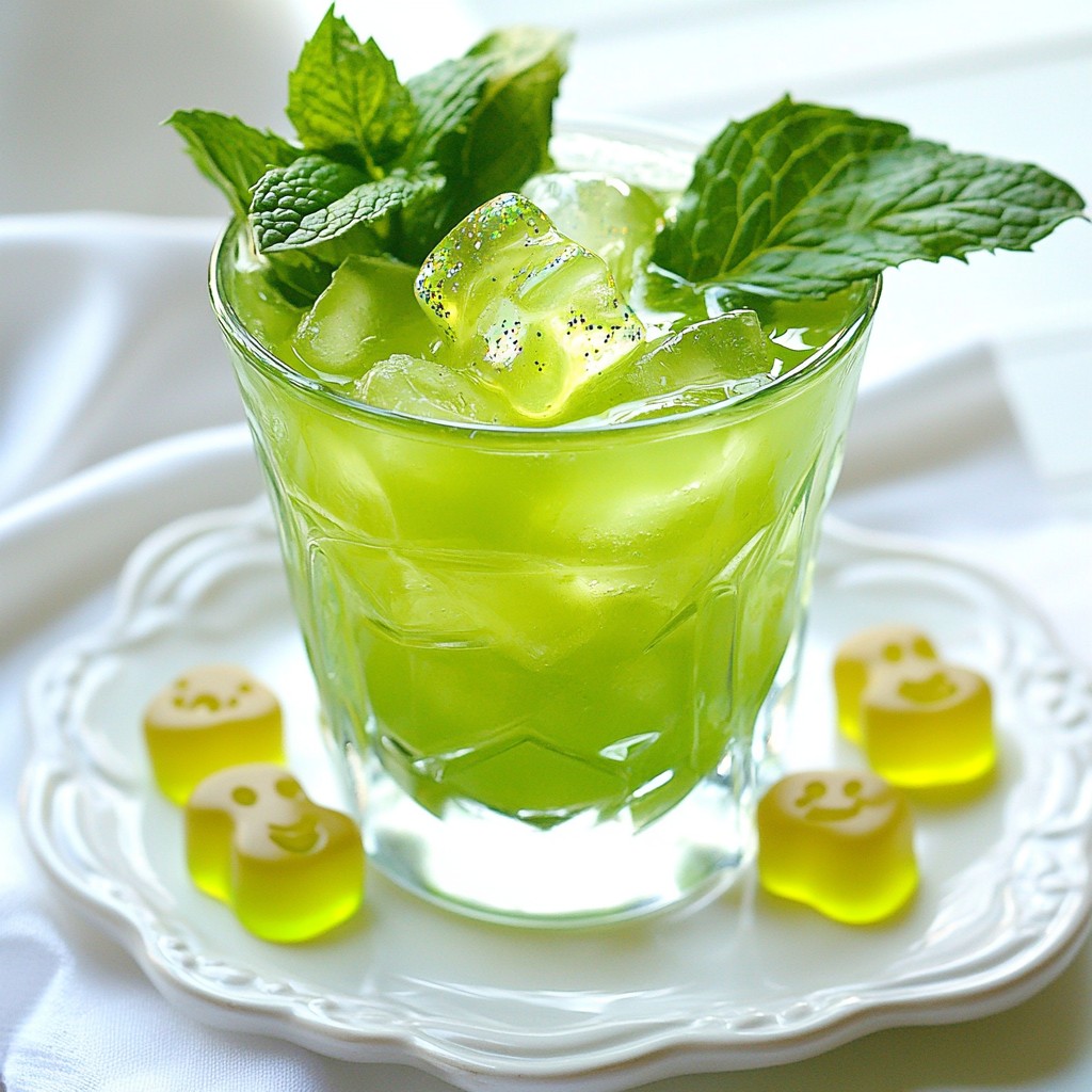 Spooky Green Cocktail Delightful Halloween Treat