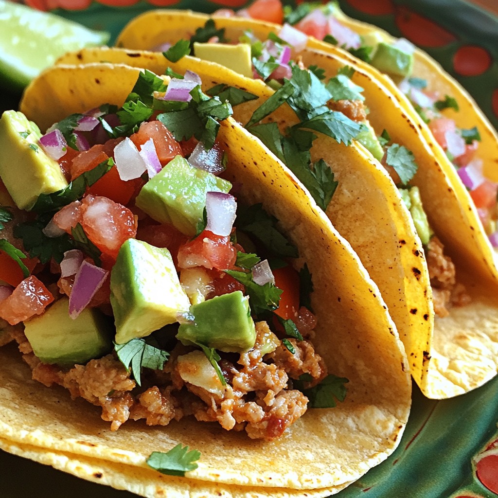 Spicy Tex-Mex Turkey Tacos with Avocado Salsa Delight