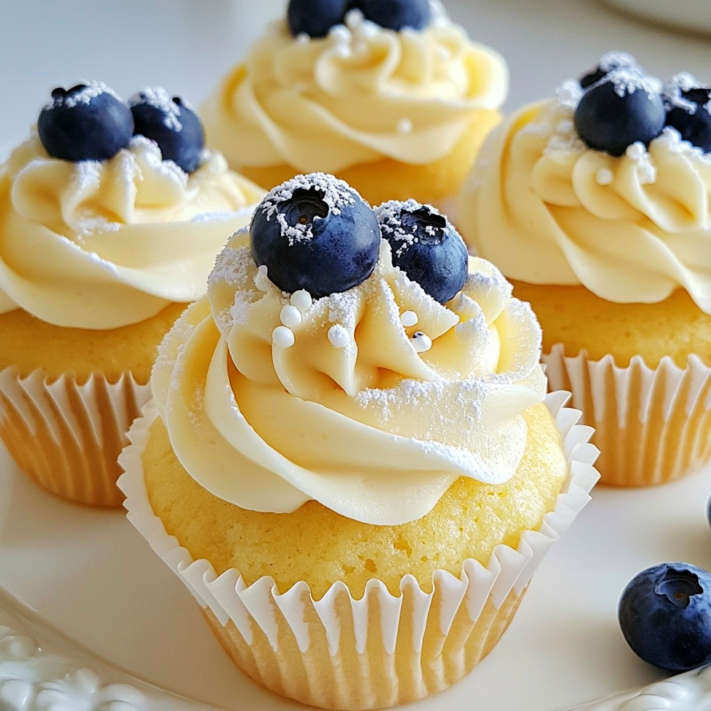 White Chocolate Blueberry Cupcakes Delightful Treat