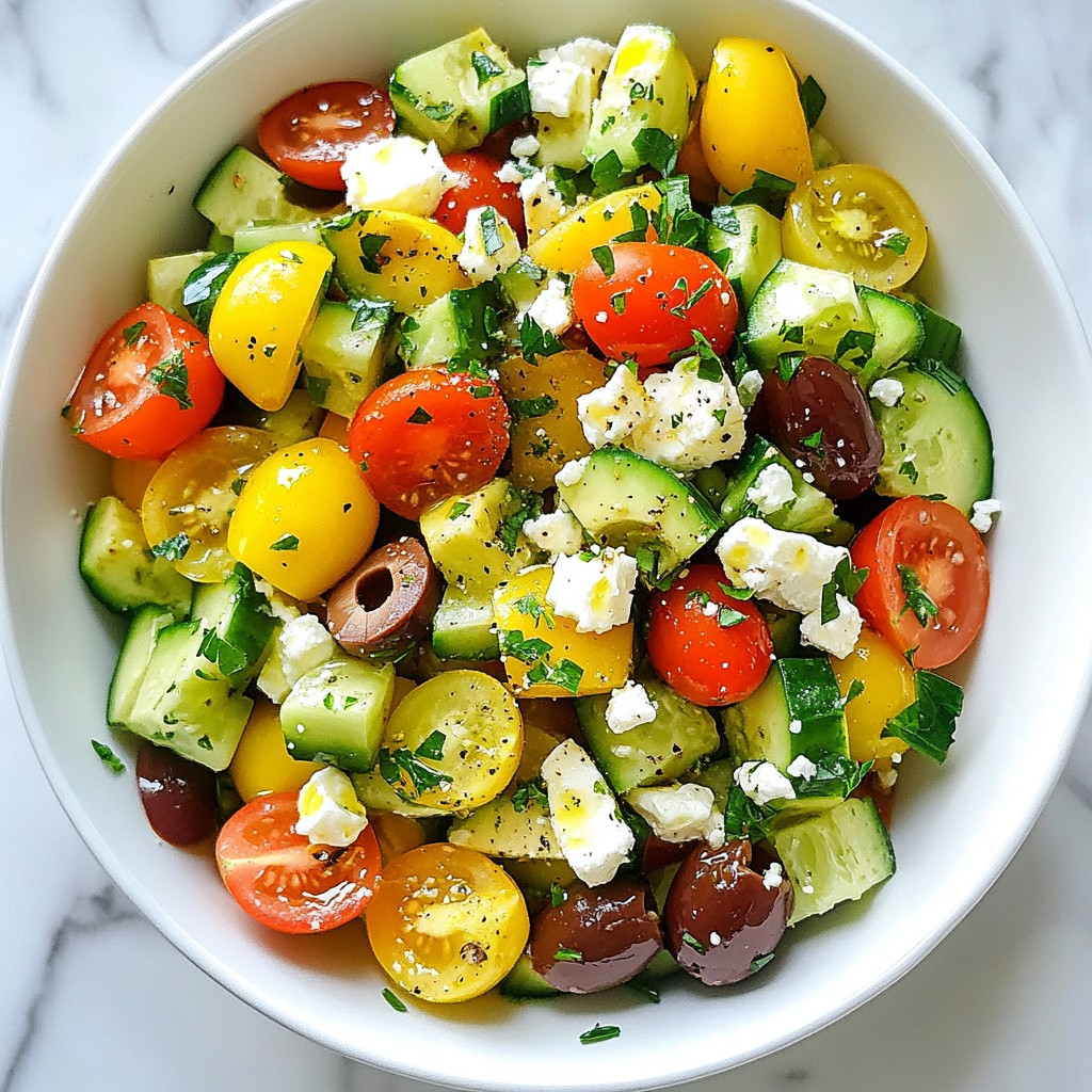Mediterranean Avocado Salad Fresh and Flavorful Dish