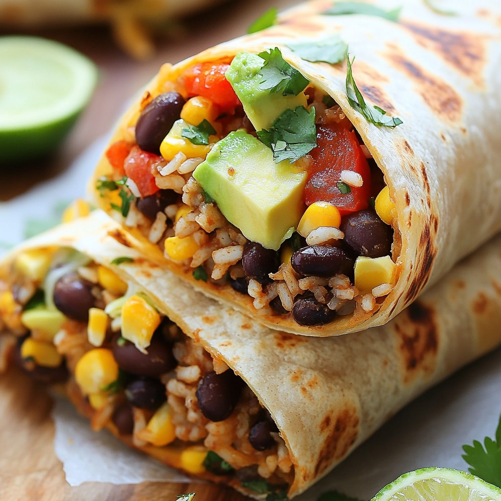 Vegetarian Black Bean Burritos with Flavorful Twist