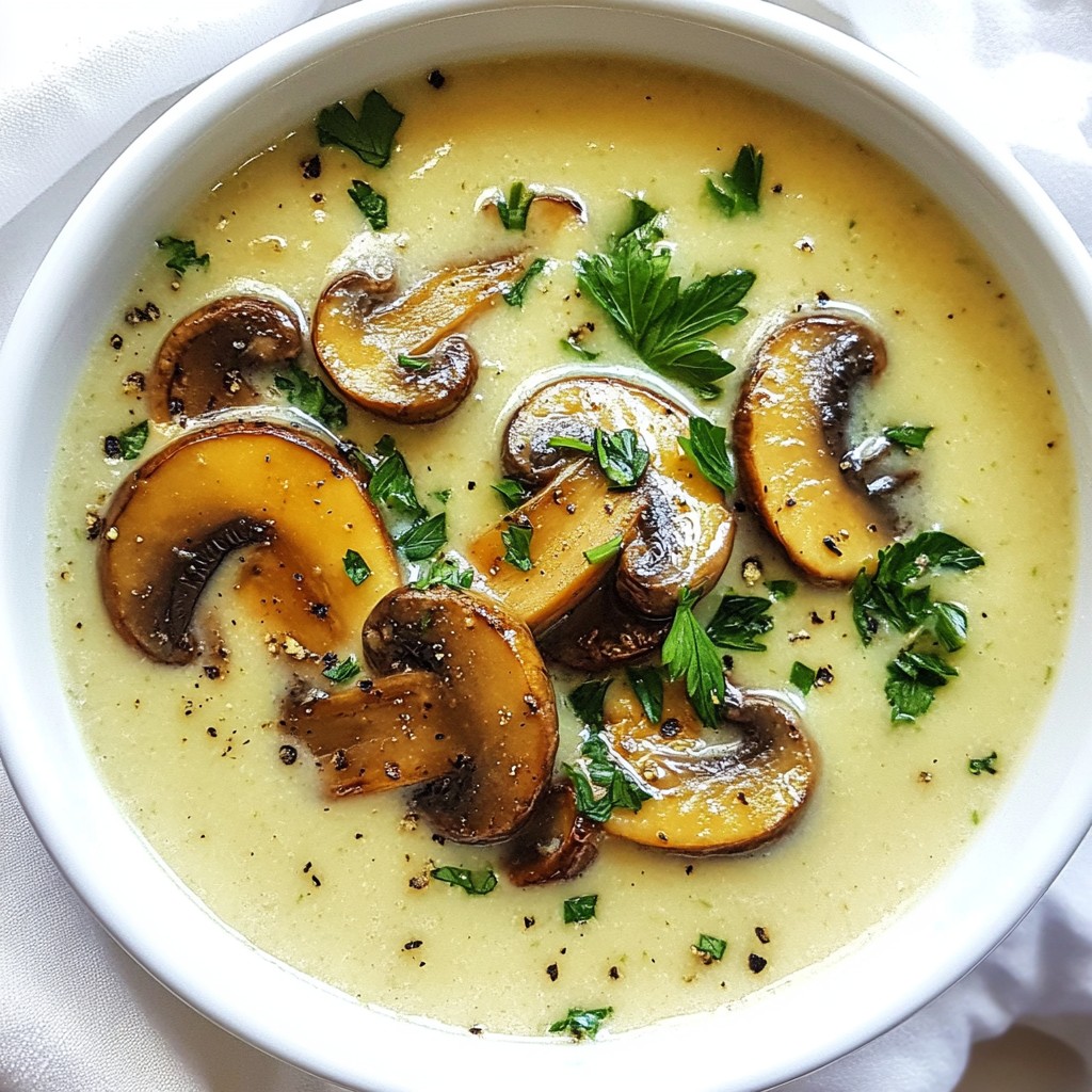 Cozy Creamy Garlic Mushroom Soup Comforting Delight