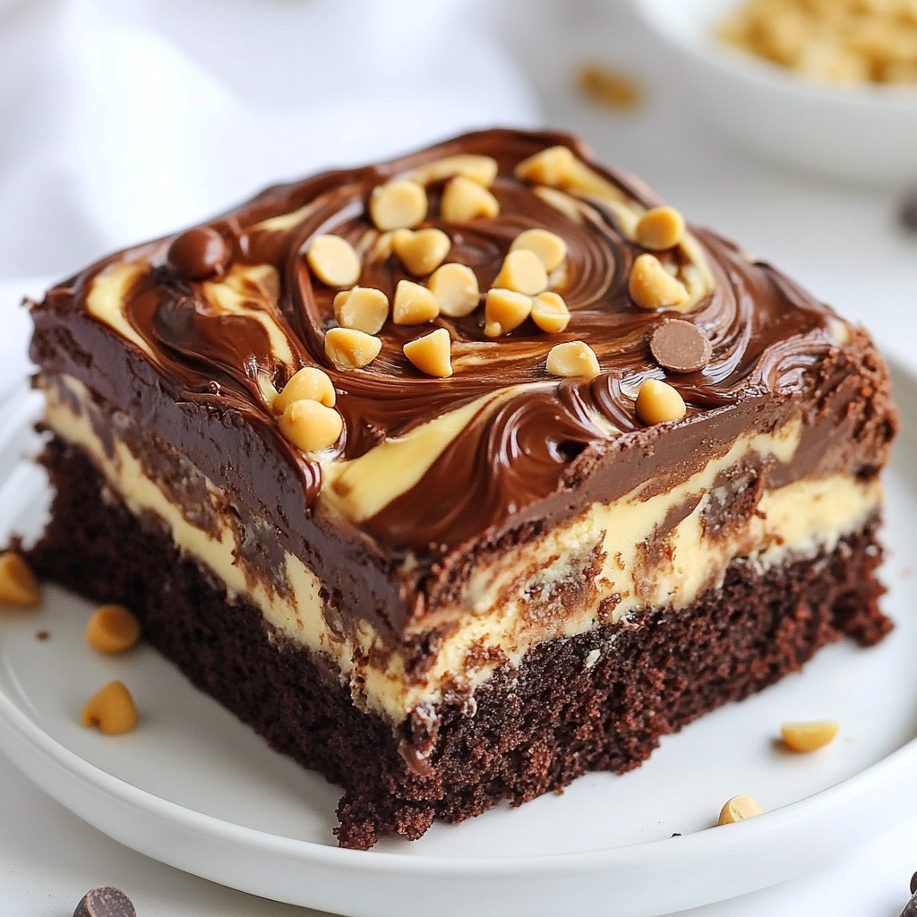Chocolate Peanut Butter Earthquake Cake Delight