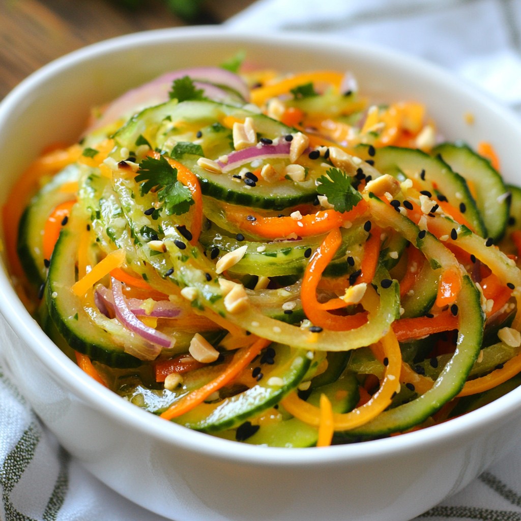 Crunchy Asian Cucumber Carrot Salad Delightful Dish