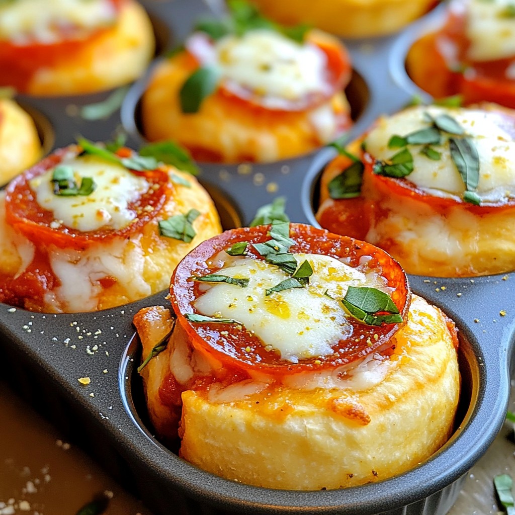 Mini Deep Dish Crescent Roll Pizzas Easy Flavorful Treat