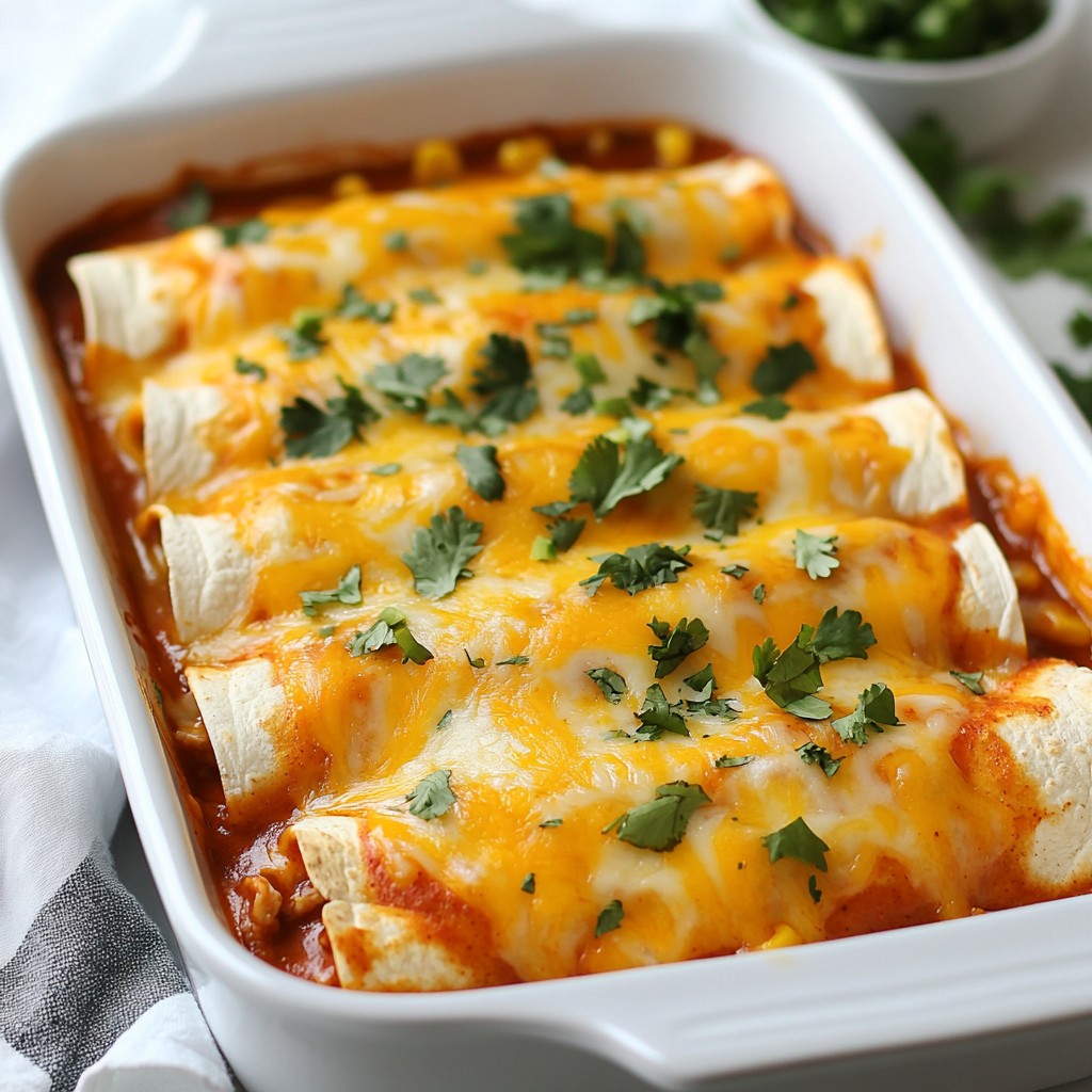 Cheesy Chicken Enchiladas with Mexican Spices Delight