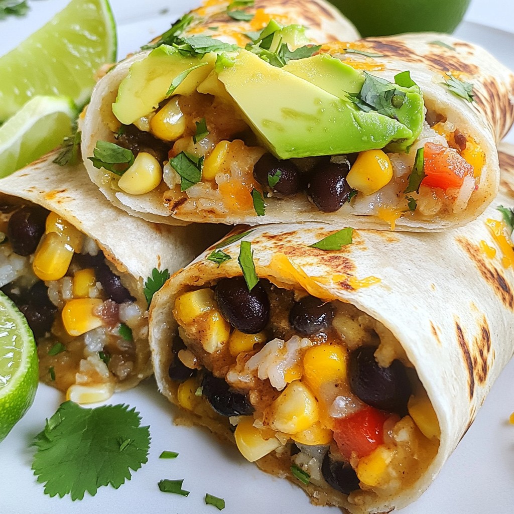 Vegetarian Black Bean Burritos with Flavor Boost