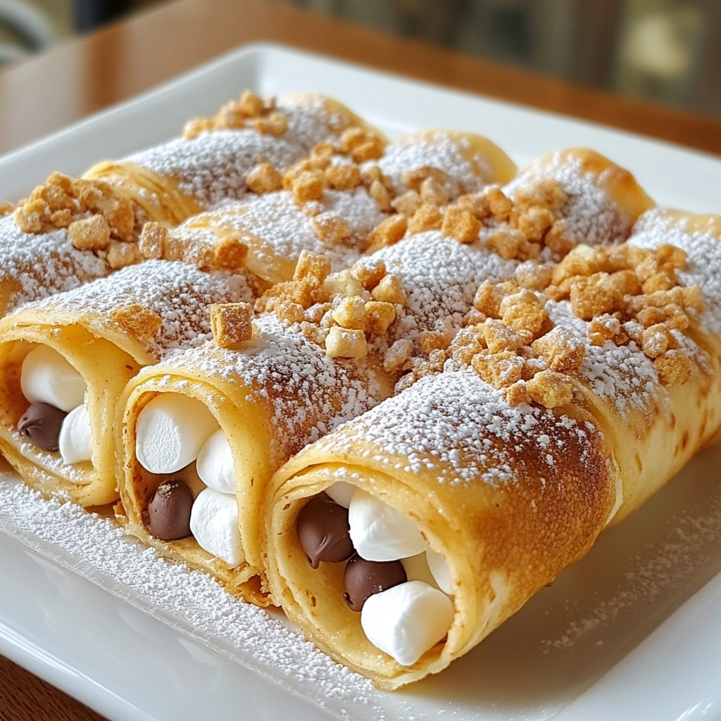 Gooey S'mores Roll Ups Easy Dessert Delight