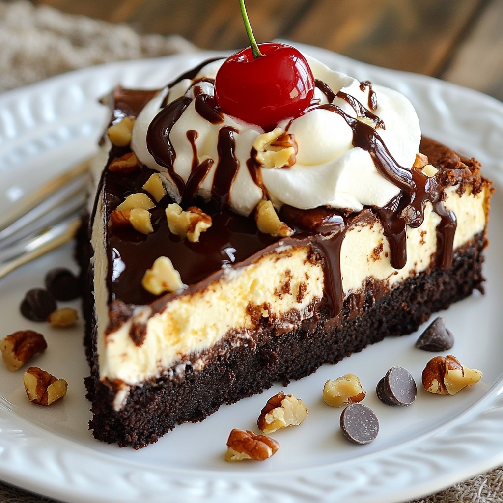 Hot Fudge Sundae Brownie Cheesecake Delightful Dessert